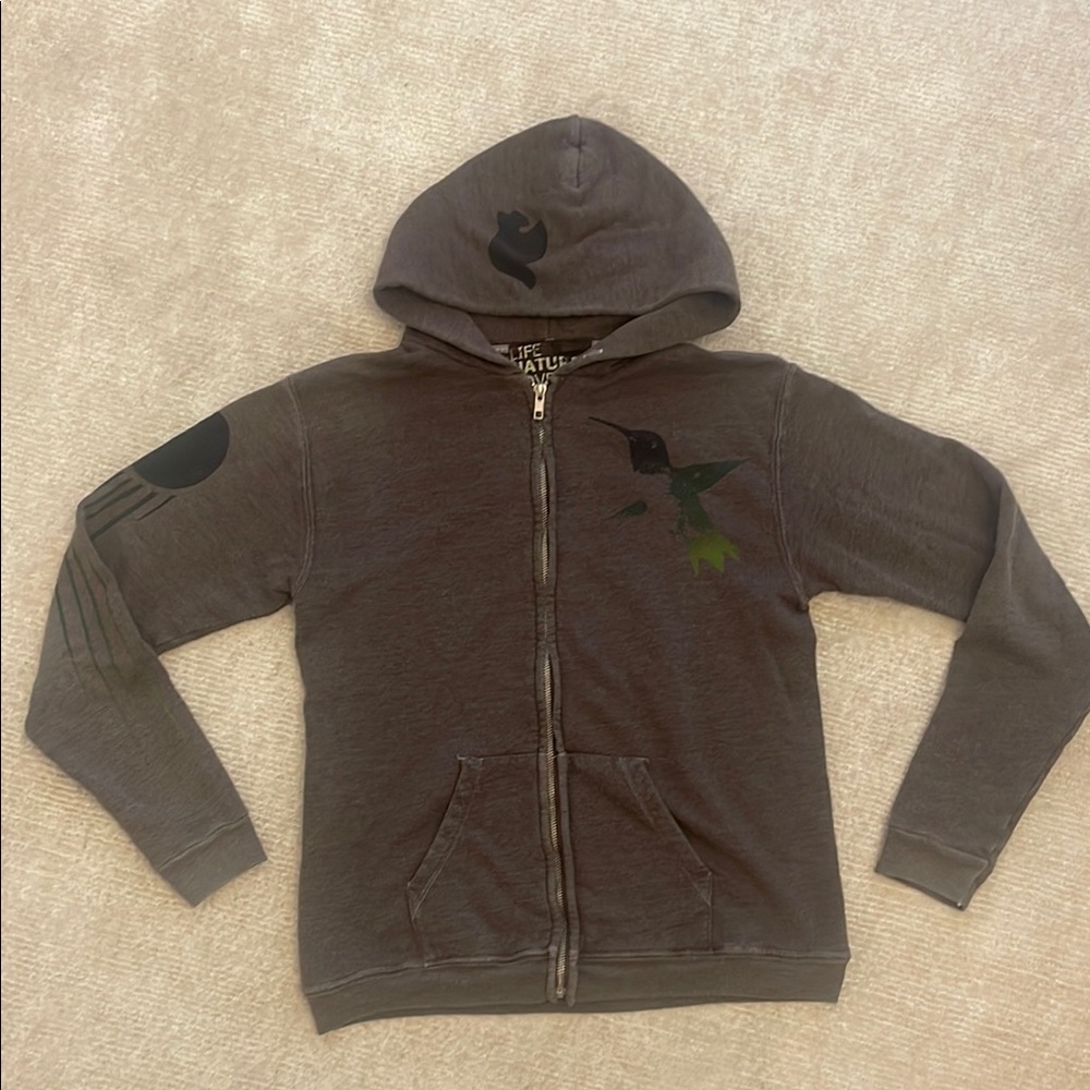 Freecity Brown Sweatshirt Hoodie Zip-Up